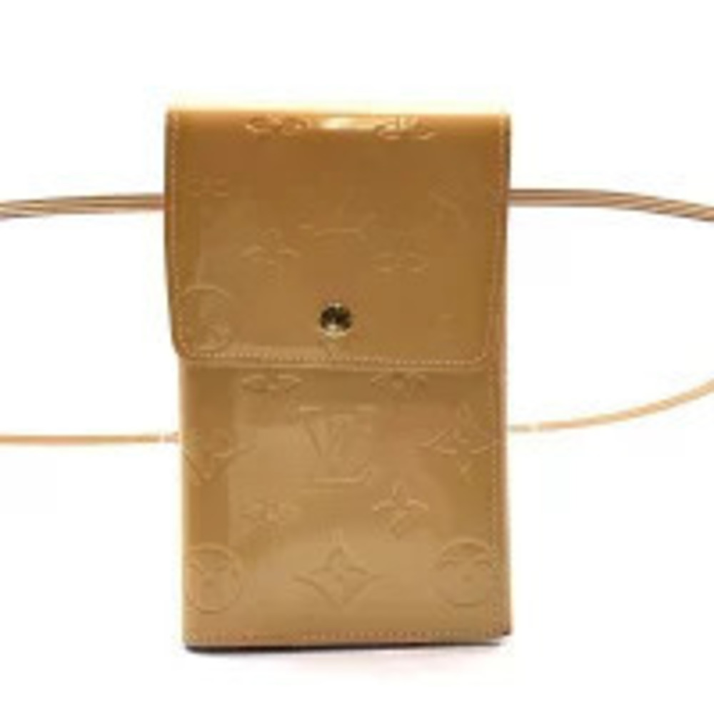 Louis Vuitton Vernis Walker Bag Crossbody Wallet Patent Vernis Leather Beige